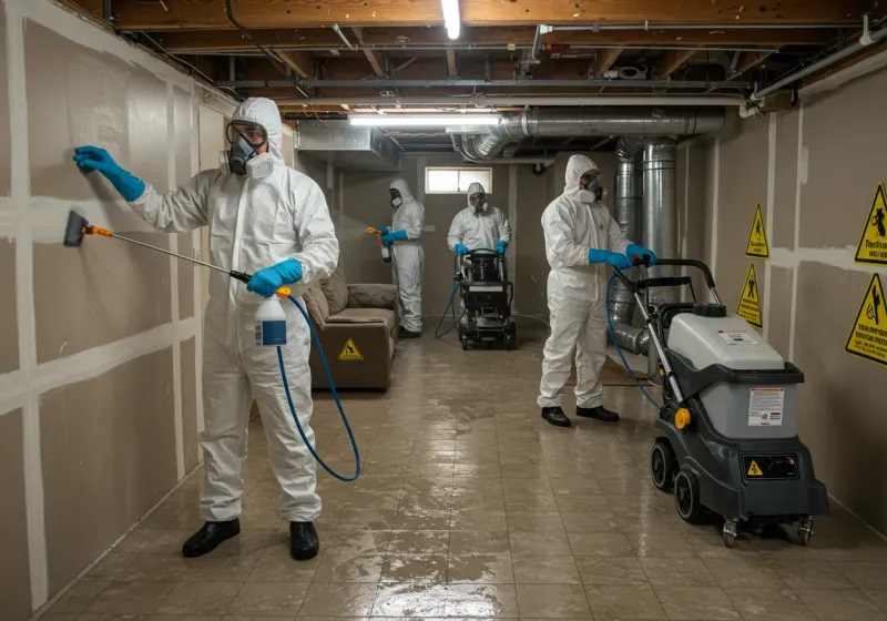 Basement Moisture Removal and Structural Drying process in Palo Cedro, CA